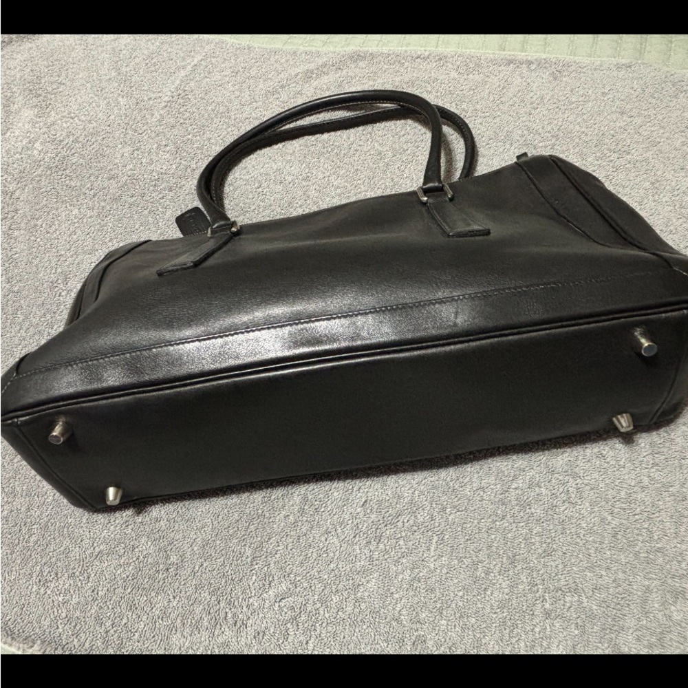 Vintage Black 9420 Coach Bonnie zip leather satchel - Picture 3 of 10